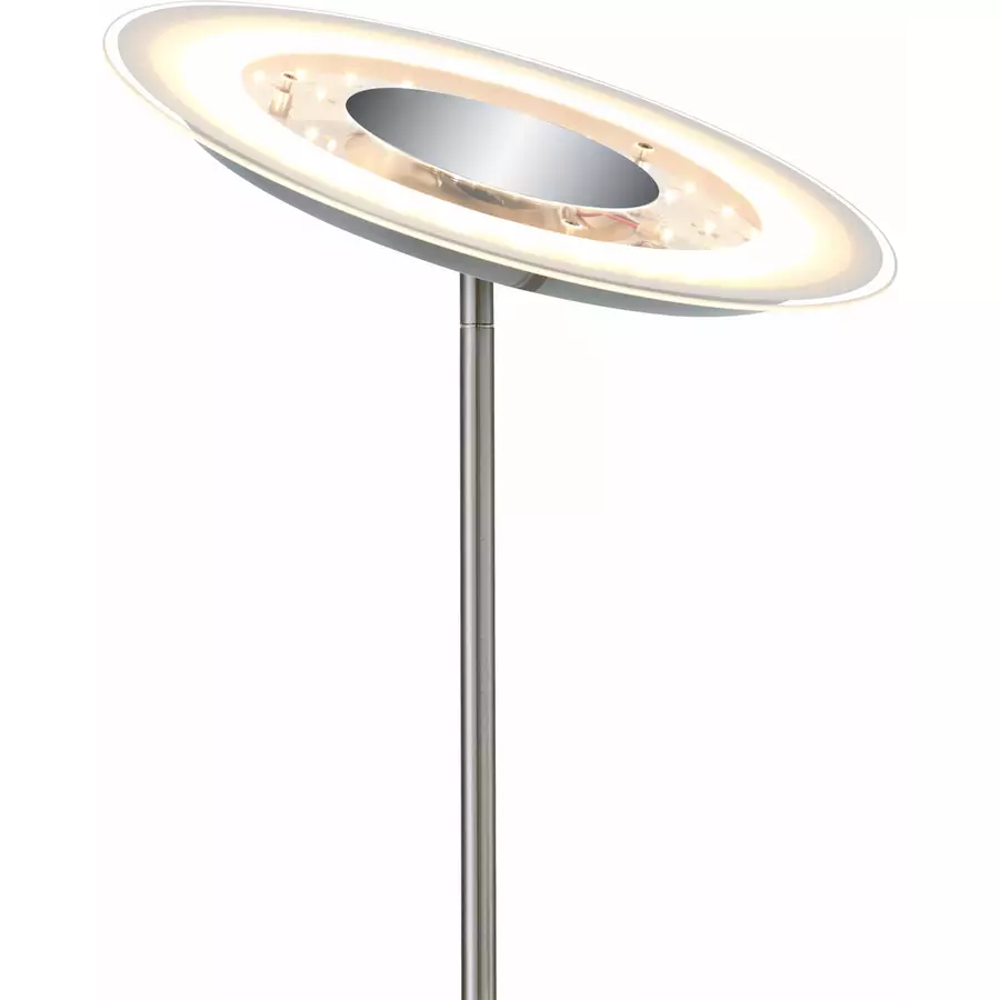 Stehlampe Tillaya Metall/Glas Nickel matt 180 cm T H B 28 28